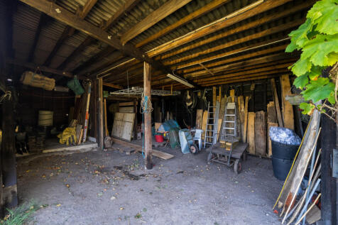 Large open pole barn - perfect for wood storage, general storage and garden machinery