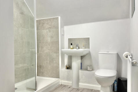 Bathroom with white suite