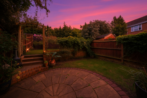 Garden at dusk