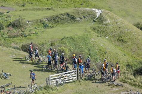 Dover outdoor guided walking group on hill