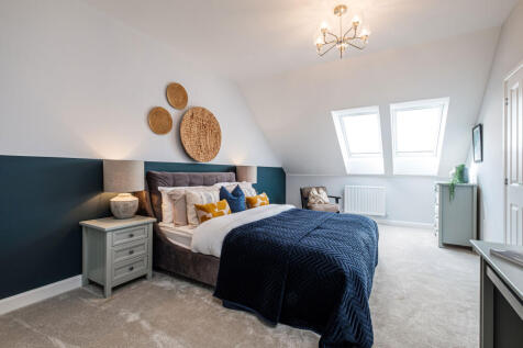 Interior view of bedroom 1 in our 4 bed Woodcote