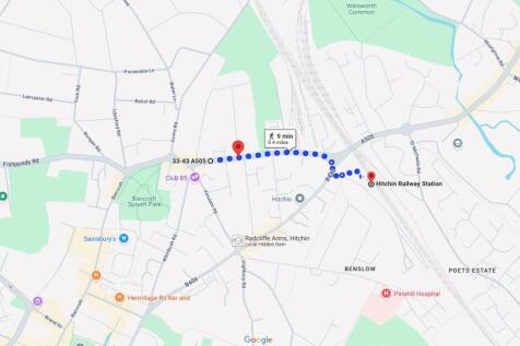 Google Maps to Hitchin Train Station