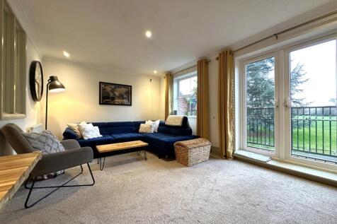 Living Room With French Doors 158