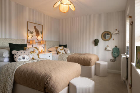 Internal shot of third bedroom in the holden show home