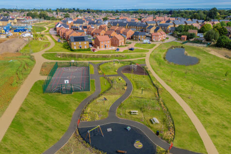 The pavilions from aerial drone