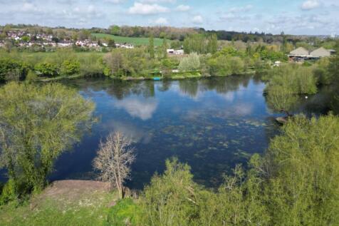 Lake adjacent to development