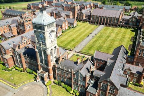 Aerial view of front of development 