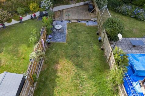 Aerial view of garden
