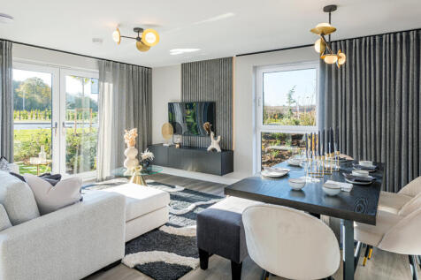 Bunting kitchen/lounge/dining room