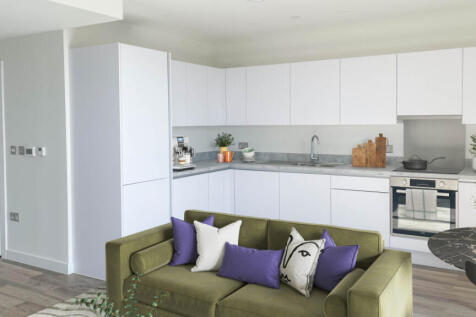 Kitchen/living area with fully integrated appliances