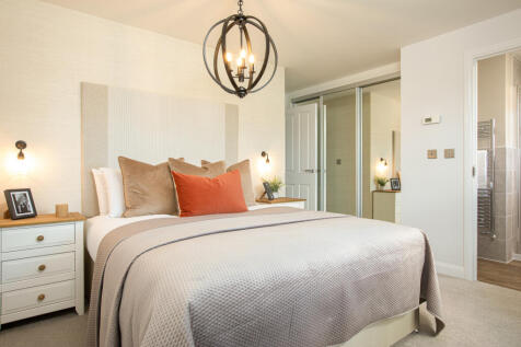 En suite main bedroom in the Hadley 3 bedroom home