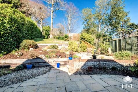 Tiered rear garden with patio