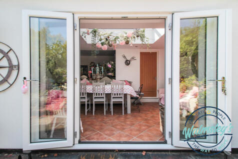 French doors to family room