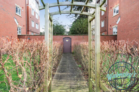 Pathway towards communal gardens