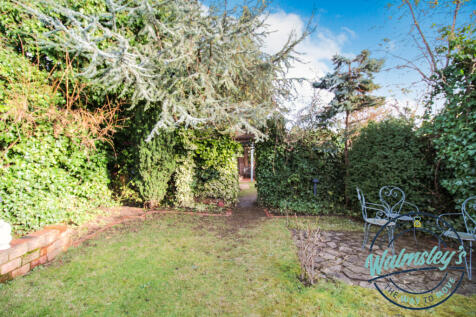 Rear gardens with &#34;secret garden&#34; area where detac
