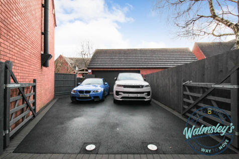 Double driveway with double garage