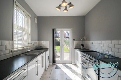 Kitchen with French doors to gardens