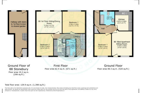 2D_Plan_1 - Ground floor &amp; 1st floor (88), Ground 