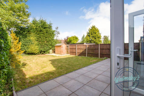 Rear gardens from patio doors