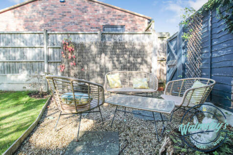 Sitting area to rear of garden