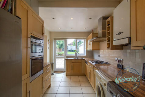 Kitchen with patio door to garden