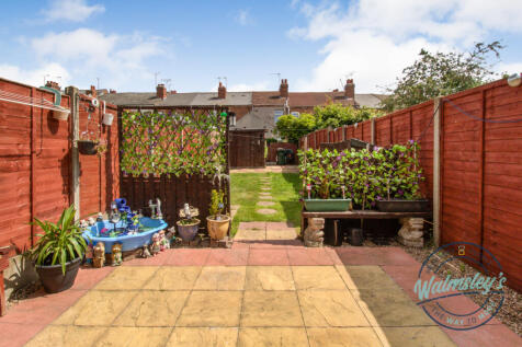 Rear gardens &amp; patio East South facing