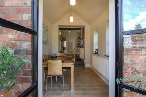 French doors into kitchen extension