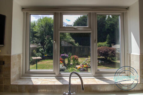 Views over garden from kitchen