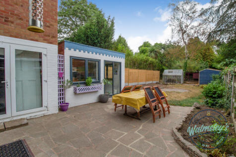 Patio with gardens beyond
