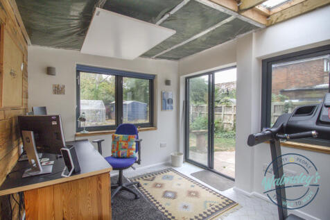 Interior of gym home office
