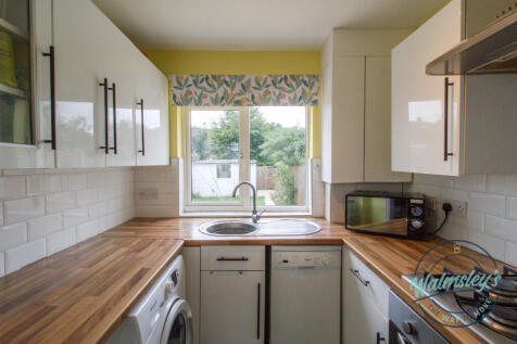 Kitchen with garden views