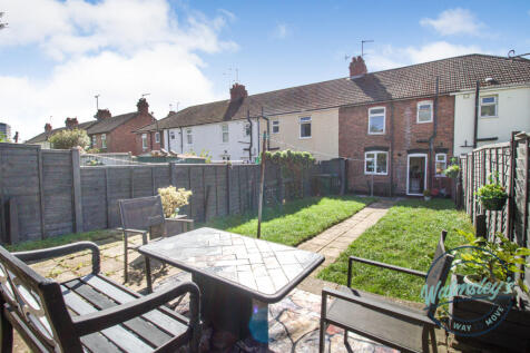 Rear gardens towards house