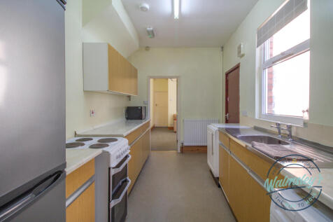 Kitchen with patio door to rear gardens