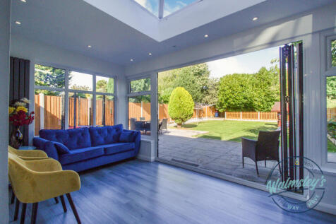 Views to gardens from garden room