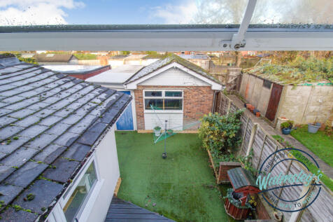 Rear gardens &amp; extended garage