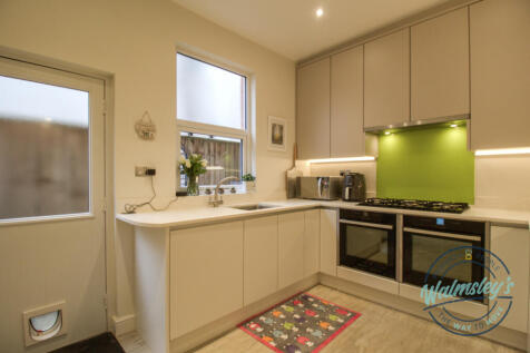 Kitchen with patio door