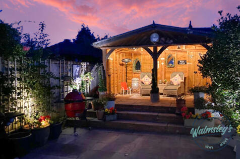 Summer house at night