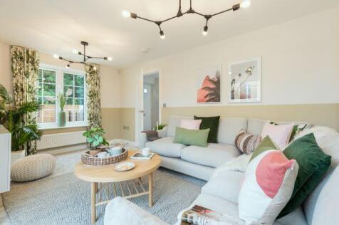 Beautiful view of the rear garden through French doors