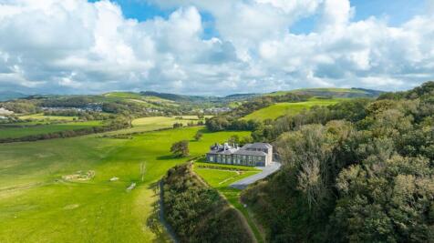 Drone shot of Tan Y Bwlch Mansion