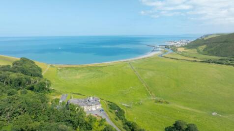 Drone shot of Tan Y Bwlch Mansion