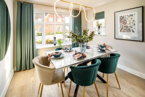 A separate dining room at the front of the home