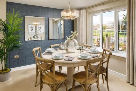 A separate dining area for hosting dinner with friends and family