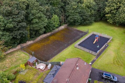 Aerial View - Residential Tennis Court/Park