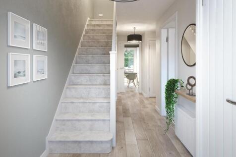 A welcoming hallway with under stair storage