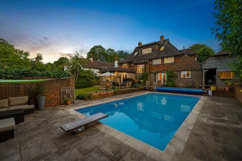 Twilight over the pool