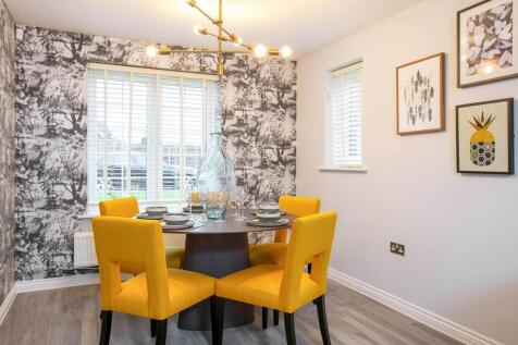 A dining area makes entertaining family and friends easy
