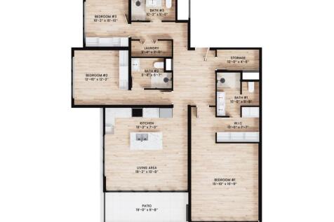 3 Bed Floor Plan