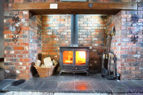 Fireplace and Stove in Living Room