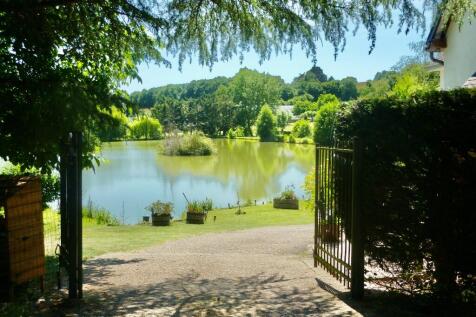 gate and lake