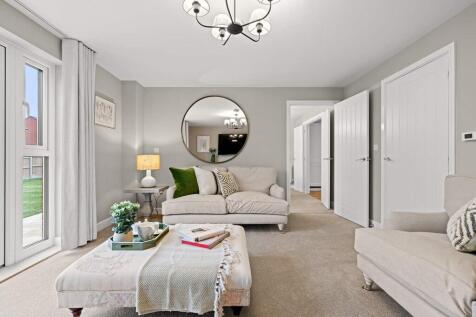 The living room is light and spacious